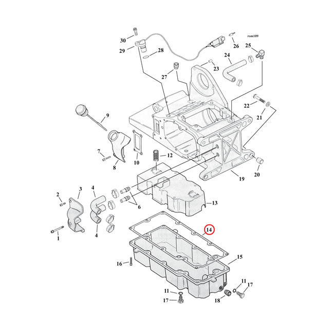Cometic, gasket transmission oil pan Fiber