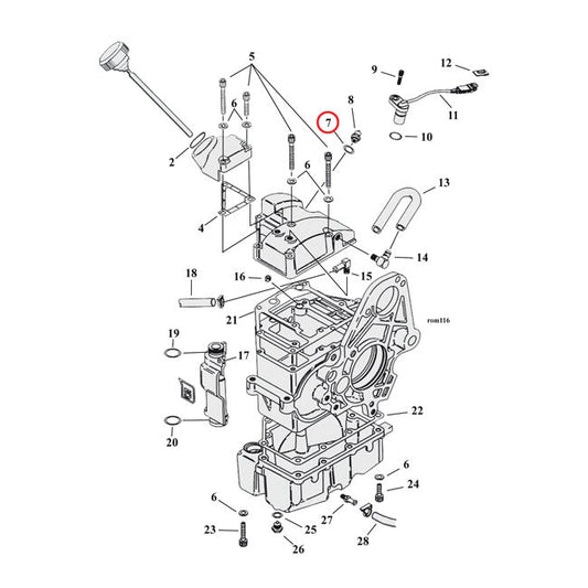 Cometic, O-ring neutral switch / oil pump / crankcase