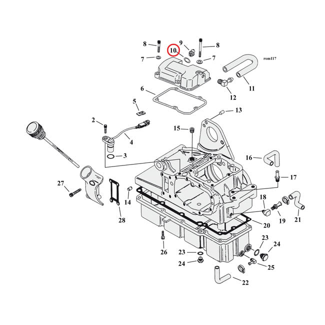 Cometic, O-ring neutral switch / oil pump / crankcase