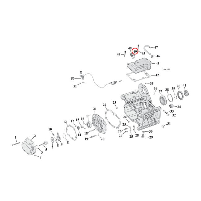 Cometic, O-ring neutral switch / oil pump / crankcase