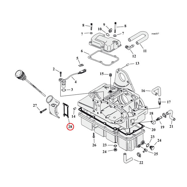 Cometic, gasket transmission oil spout (filler) .031" fiber