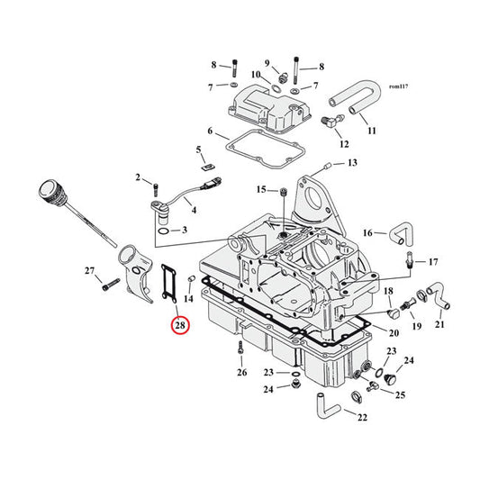 Cometic, gasket transmission oil spout (filler) .031" fiber