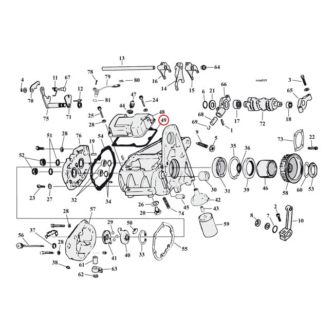 Cometic, gasket transmission top cover 031" fiber