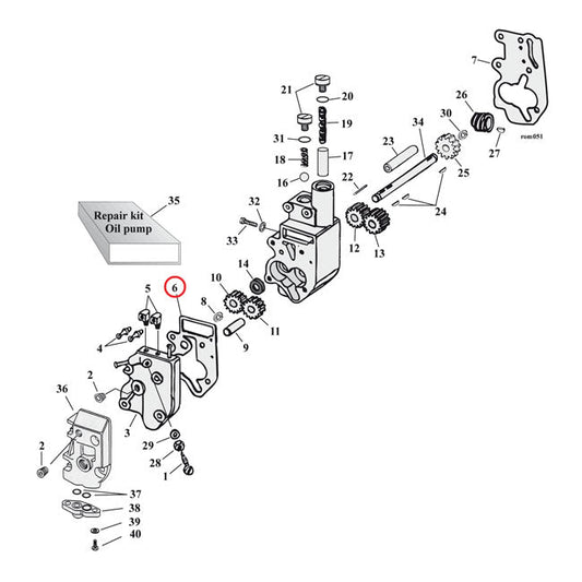 Cometic, oil pump body to cover gasket 010" Fiber