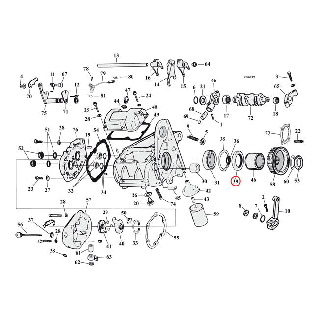 Cometic oil seal, transmission main shaft