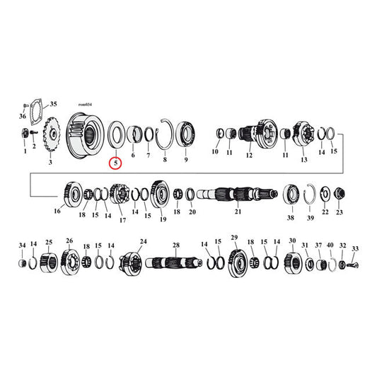 Cometic, transmission mainshaft oil seal