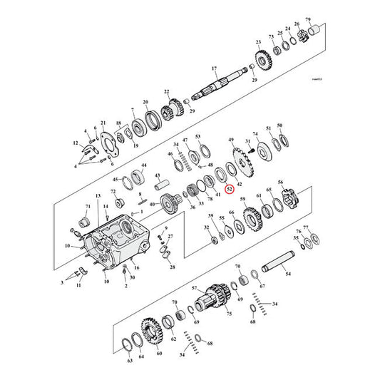 Cometic oil seal, transmission main shaft