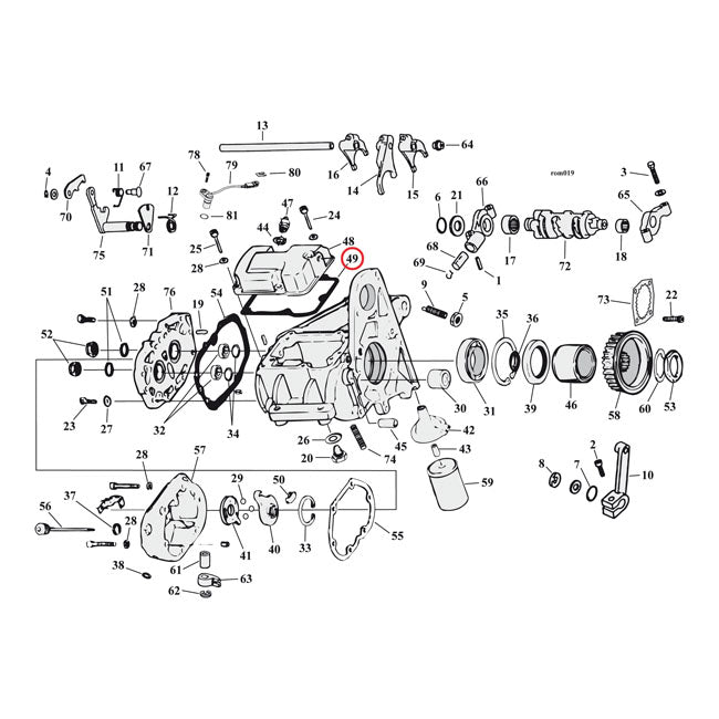 Cometic, gasket transmission top cover 031" fiber