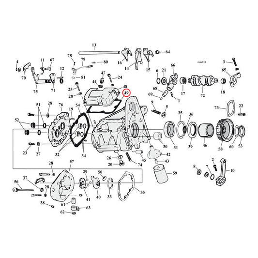 Cometic, gasket transmission top cover 031" fiber