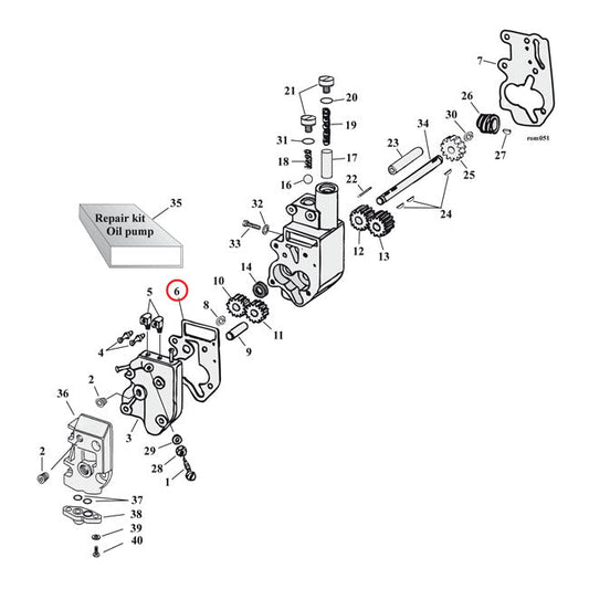 Cometic, oil pump body to cover gasket 010" Fiber
