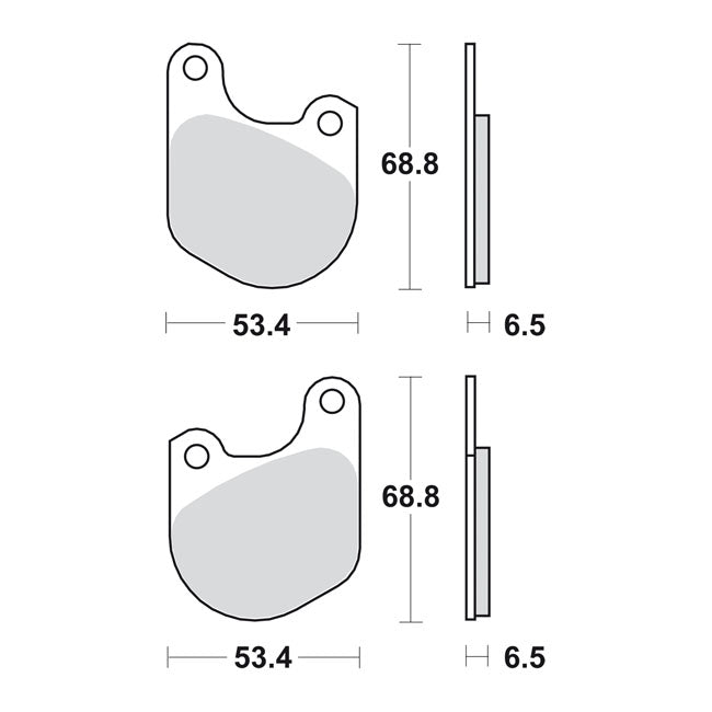 SBS, brake pads Street Carbon Tech (organic)
