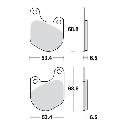 SBS, brake pads Street Carbon Tech (organic)
