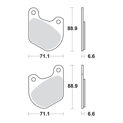 SBS, brake pads Street Carbon Tech (organic)