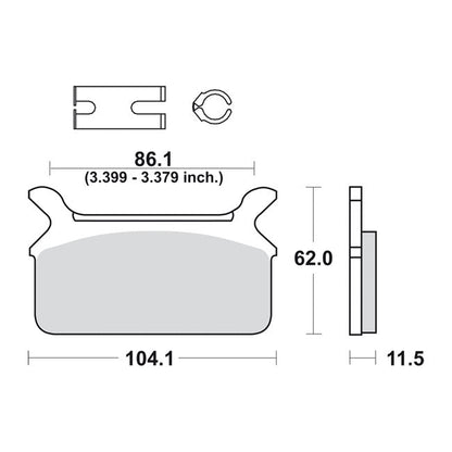 SBS brake pads, street ceramic