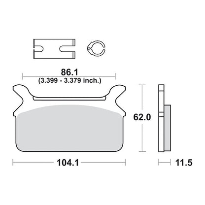 SBS brake pads street carbon tech