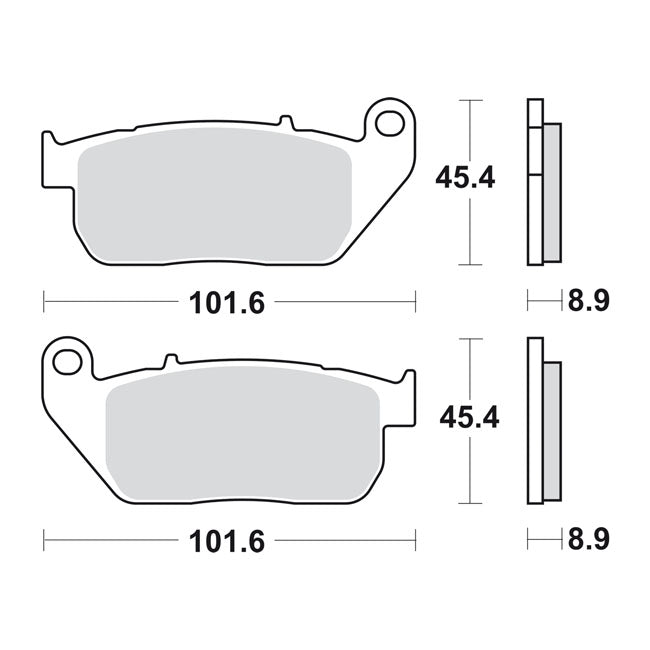 SBS brake pads street excel sintered