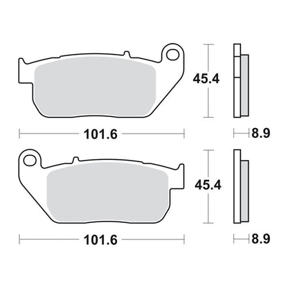SBS brake pads street excel sintered
