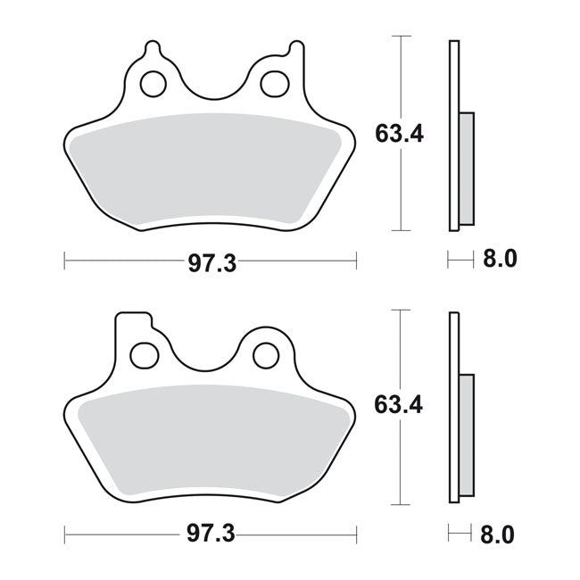 SBS, brake pads Street Excel Sinter