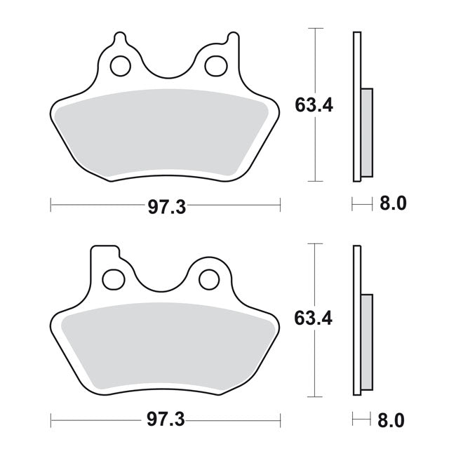 SBS, brake pads Street Excel Sinter