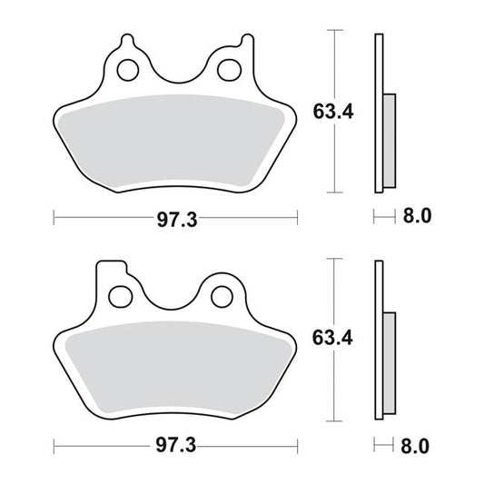SBS, brake pads Street Excel Sinter