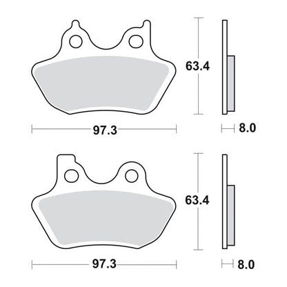 SBS, brake pads Street Ceramic (organic)