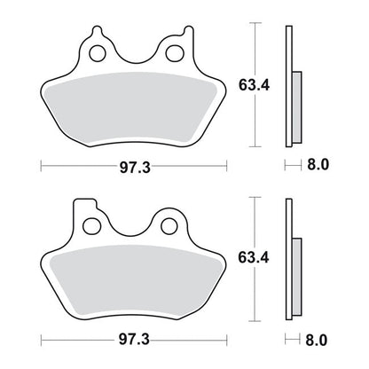SBS, brake pads Street Carbon Tech (organic)