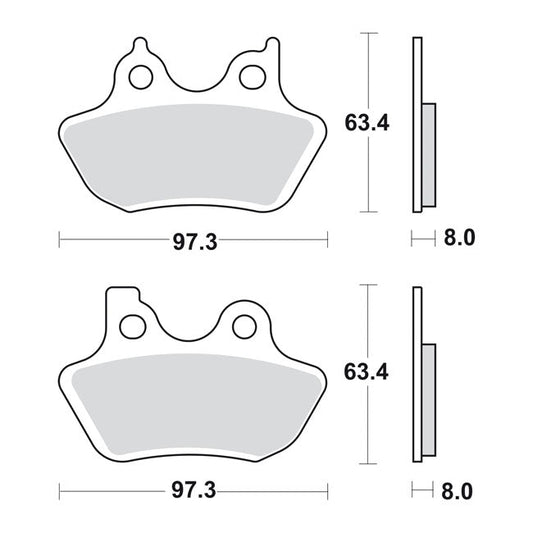 SBS, brake pads Street Carbon Tech (organic)