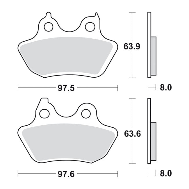 SBS brake pads, street ceramic