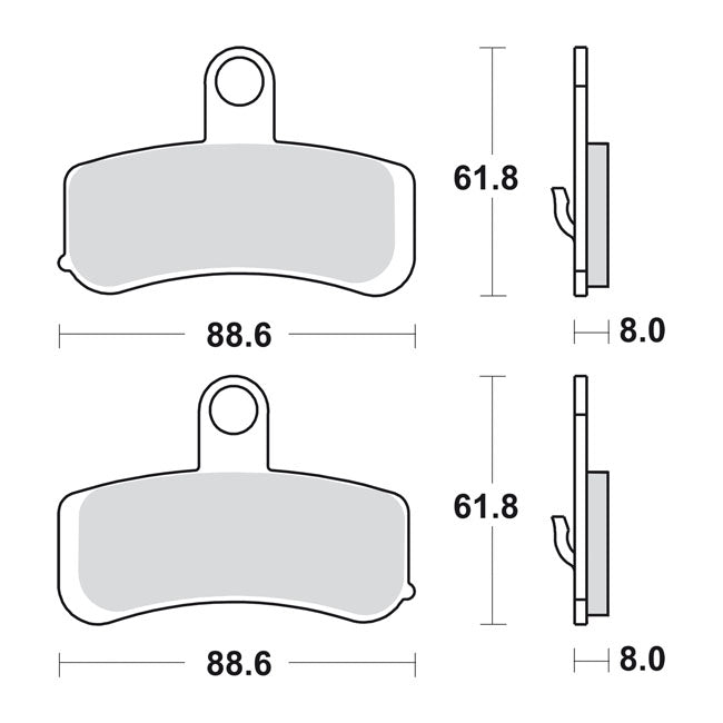 SBS brake pads street excel sintered