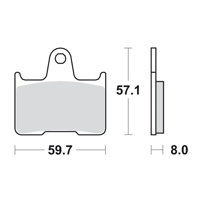 SBS, brake pads Street Ceramic (organic)