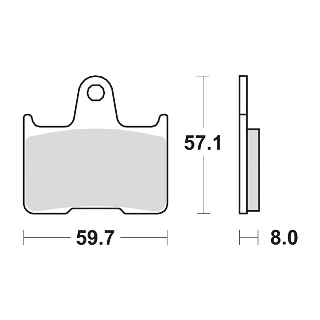 SBS, brake pads Street Carbon Tech (organic)