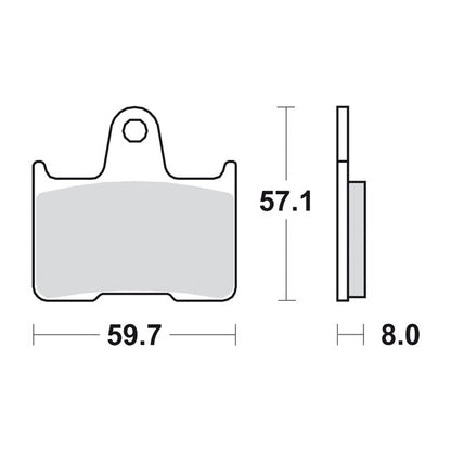 SBS, brake pads Street Carbon Tech (organic)