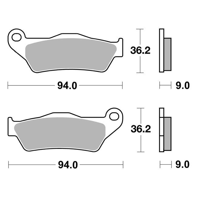 SBS, brake pads Street Ceramic (organic)