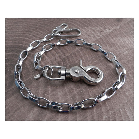 Amigaz Modern Chrome Wallet Chain 16"