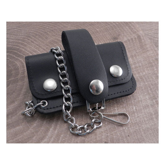 Amigaz Black Leather Biker Chain Wallet Jr.