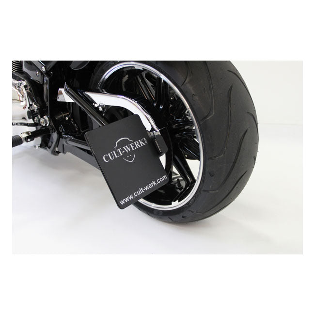 Cult-Werk, side mount license plate bracket, black Germany