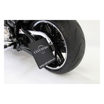 Cult-Werk, side mount license plate bracket, black Germany