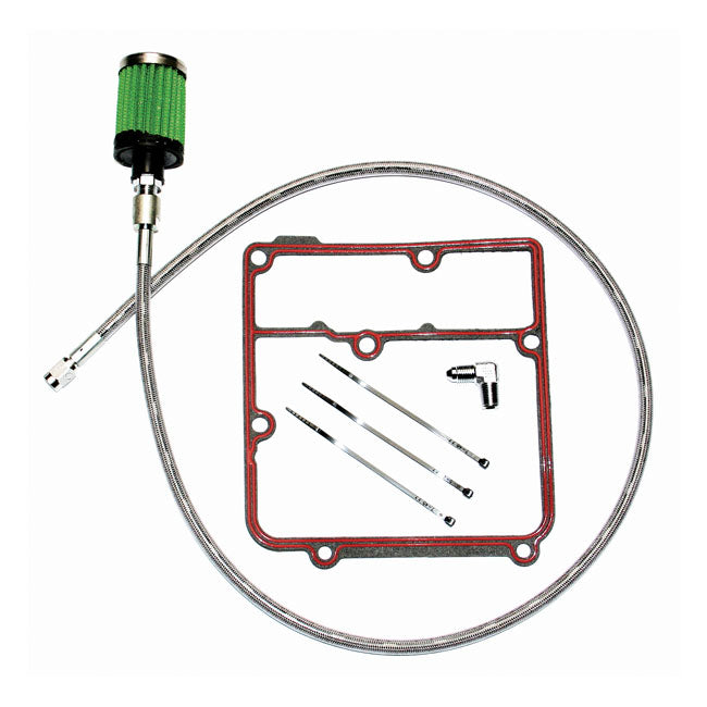 Feuling, oil tank breather kit Polished