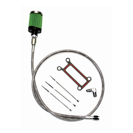 Feuling, oil tank breather kit. Black. Touring