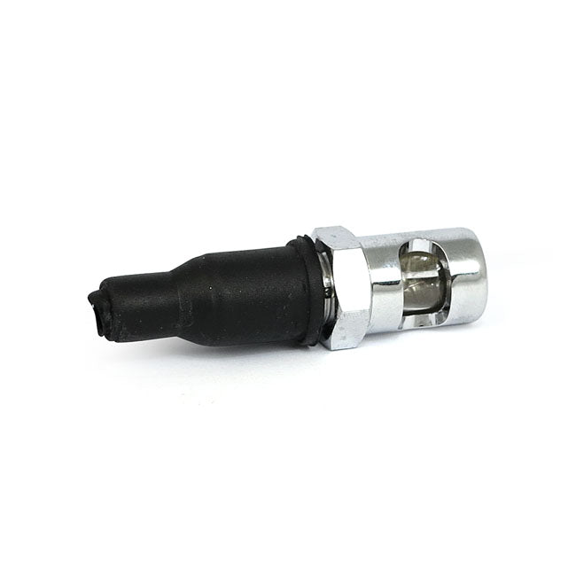 License plate light mount bolt. Plain. Chrome