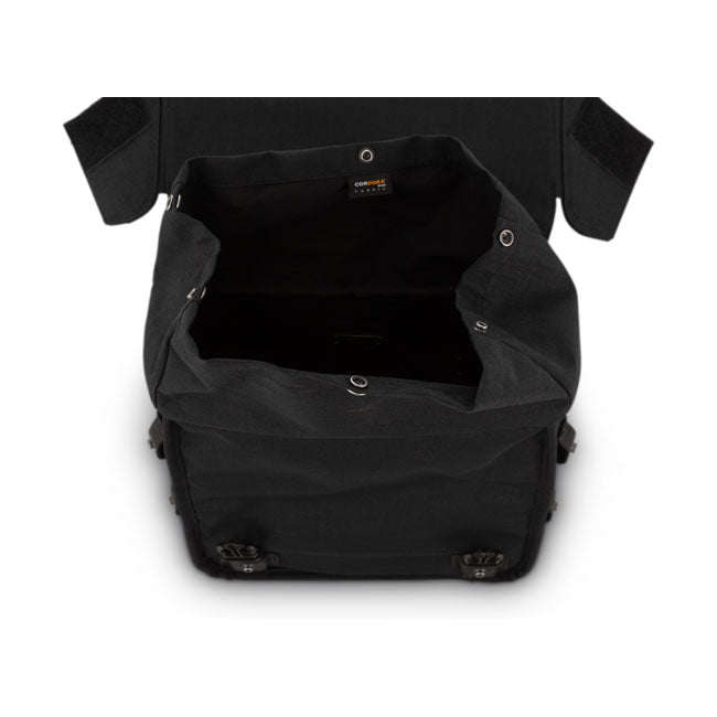 Burly Voyager throw-over saddlebags black