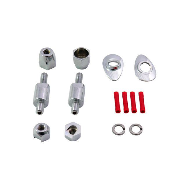 Sissy bar turn signal relocation kit for