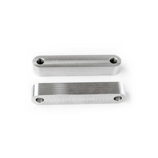 Killer Custom, front fender spacers Raw aluminum