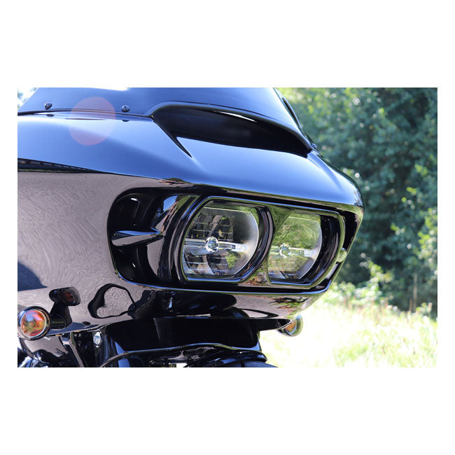 Cult-Werk, FLTR headlamp trim ''Bad Look''. Matte black