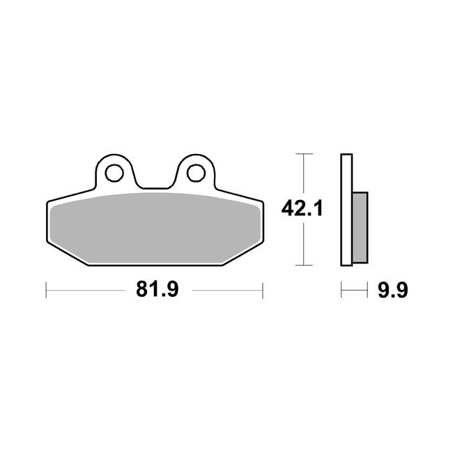 SBS, brake pads Street Carbon Tech (organic)