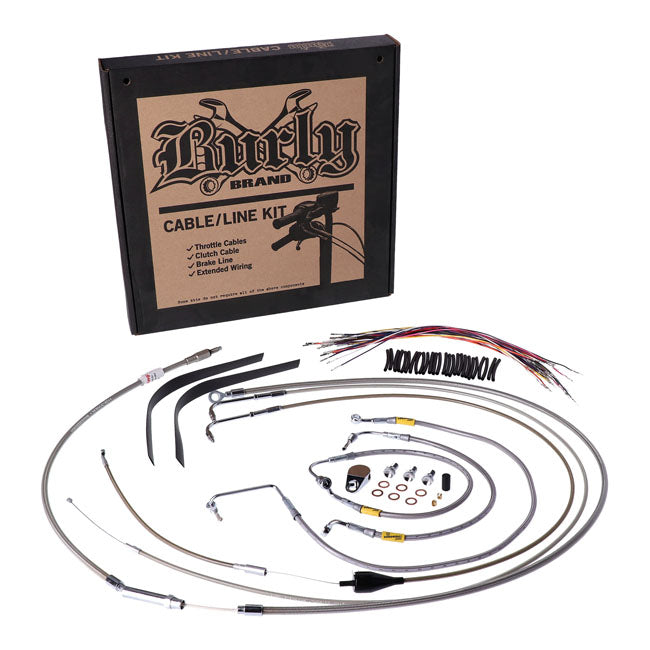 Burly Bagger bar cable/line kit 15"