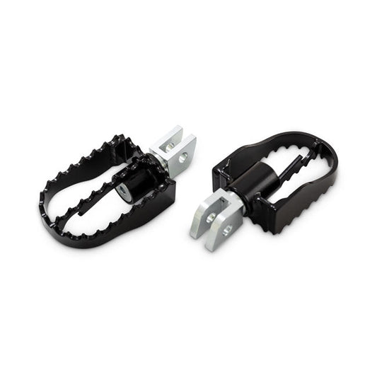 Burly, MX style passenger foot pegs. Black