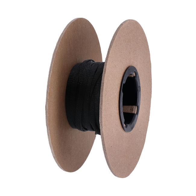 NAMZ, braided flex sleeving. Black, 1/4" (6.35mm) ID