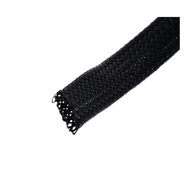 NAMZ, braided flex sleeving. Black, 1/2" (12.7mm) ID