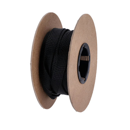 NAMZ, braided flex sleeving. Black, 3/4" (19mm) ID